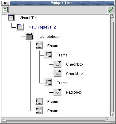 Tcl/Tk TreeView に対する画像結果