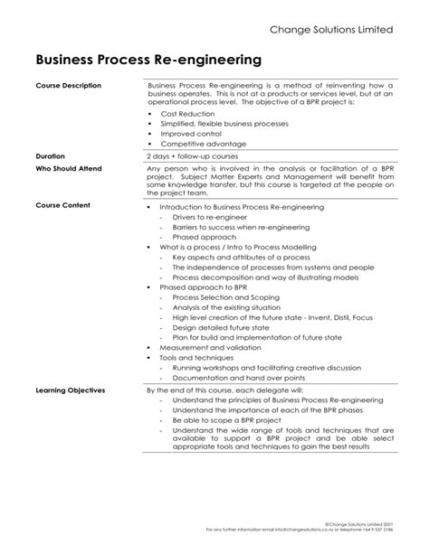 Image result for Business Process Re-engineering Course