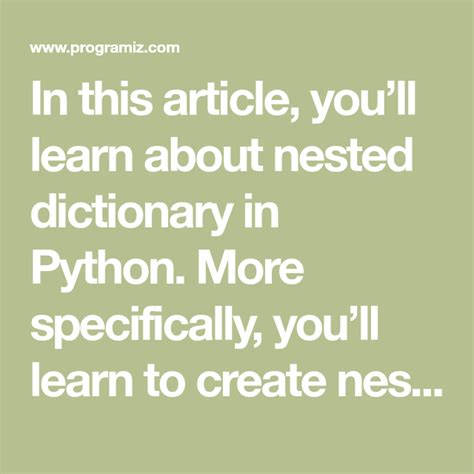 Image result for Deep Nested Dictionaries Python