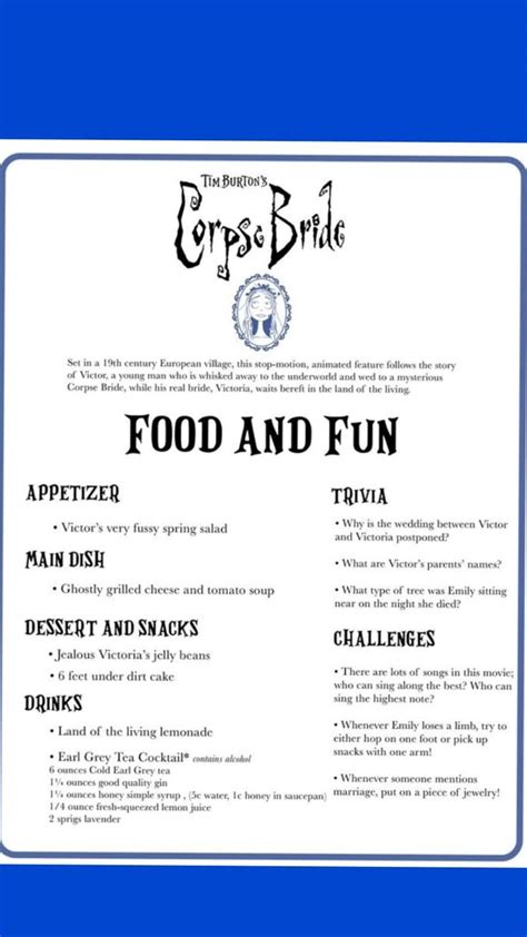 Image result for Corpse Bride Food Theme