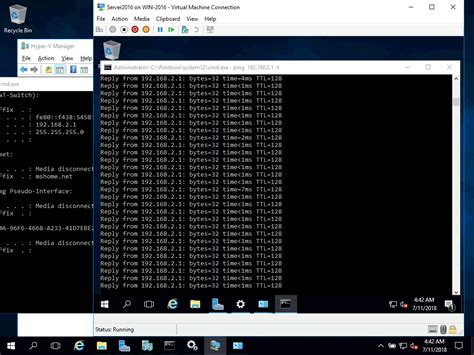 Toradh íomhá ar Hyper-V Server GUI