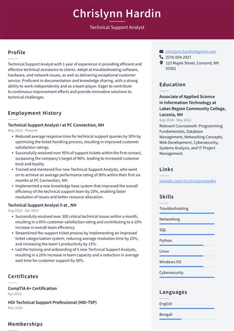 Toradh íomhá ar Client Support Analyst Resume