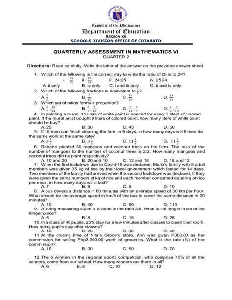 Afbeeldingsresultaten voor Math Module Grade 6 Quarter 3