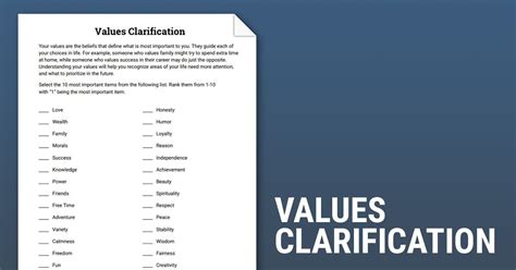 Afbeeldingsresultaten voor Values Clarification