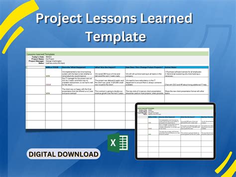 Toradh íomhá ar Project Management Institute Lessons Learned Template