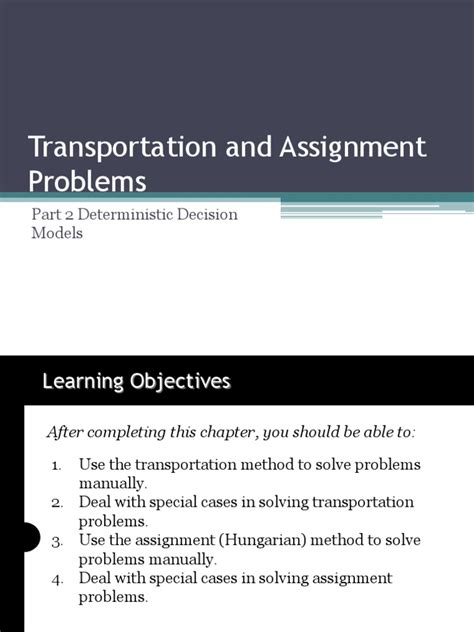Image result for Transportation and Assignment Problem