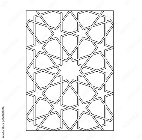 Toradh íomhá ar Islamic Pattern Rectangle