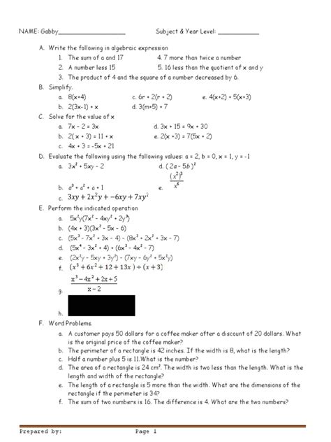 Image result for Math Exam Sample