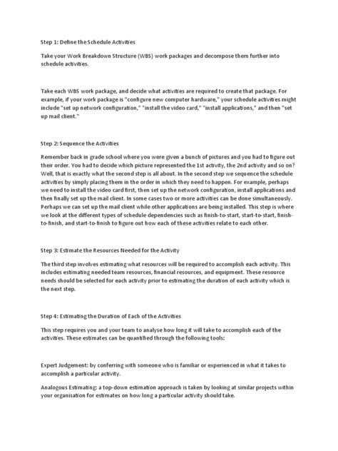 Image result for Level 4 Project Schedule Example