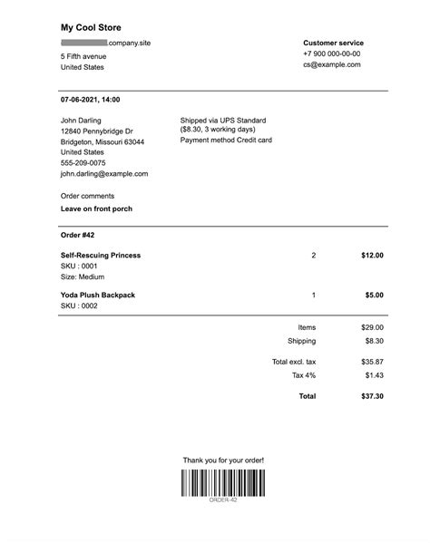 Image result for Invoice with Barcode Code