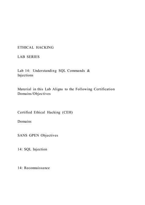 Image result for Cy3204pc Ethical Hacking Lab Syllabus PDF