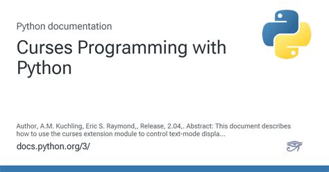 Image result for Python Curses Training
