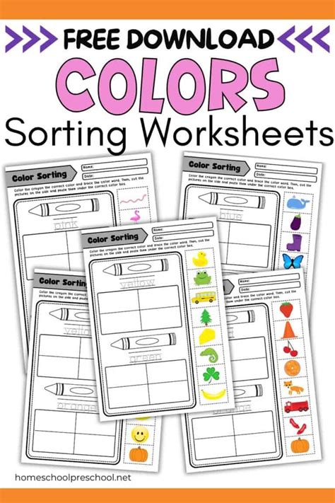 Image result for Color Sorting Worksheet