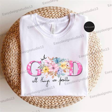 God Christian Sublimation Designs Bible Verse PNG T Shirt - Etsy