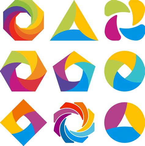 Abstract logo shape design. Vector illustrations. 2093750 Vector Art at ...