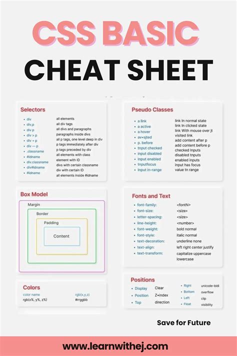 Toradh íomhá ar Advanced CSS Cheat Sheet