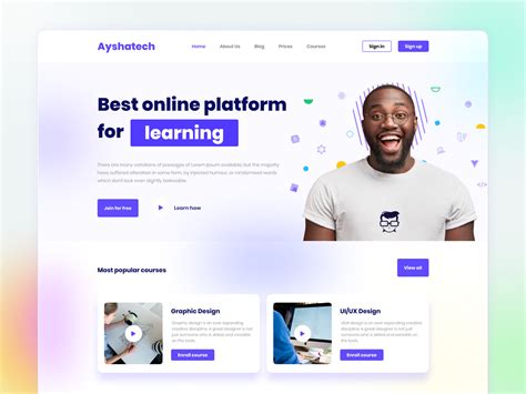 Personalized Learning Website UI Design కోసం చిత్ర ఫలితం