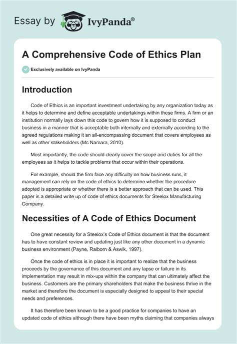 Afbeeldingsresultaten voor Ethical Code of Conduct Examples