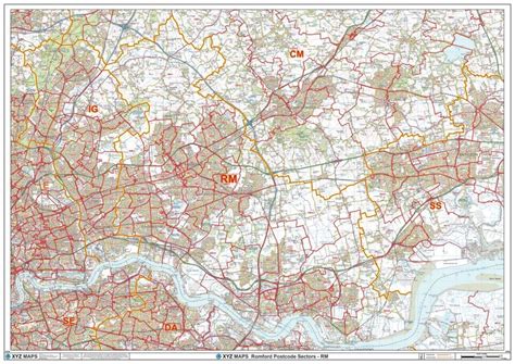 Image result for London RM Postcode Map