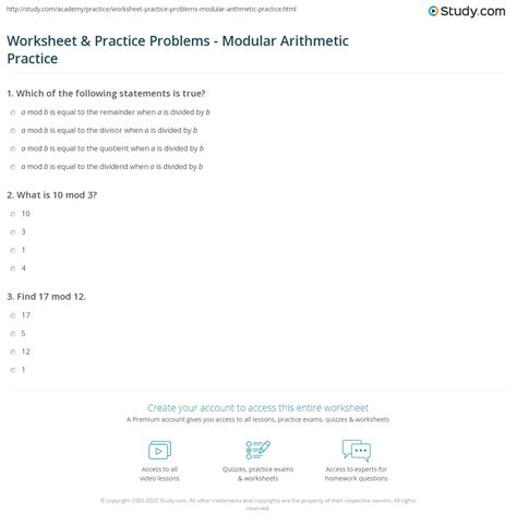 Image result for Modulo Practice Problems