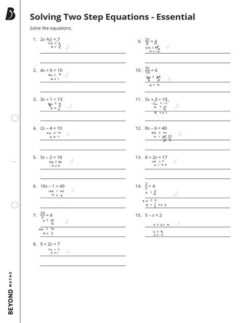 Solving Two-Step Equations Chart Printable に対する画像結果