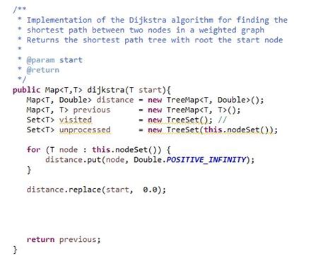 Toradh íomhá ar Dijkstra Algorithm Implementation Java