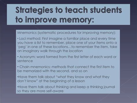 Image result for Learning and Memory Presentation