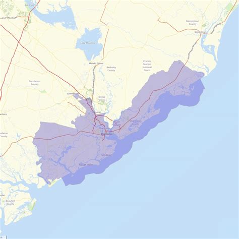 Image result for Charleston County SC Zip Code Map