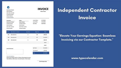 Toradh íomhá ar How to Write a Contractor Invoice
