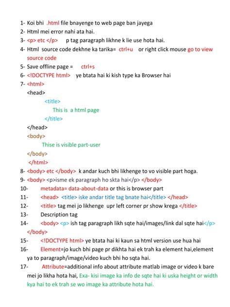 Image result for Key Points of HTML