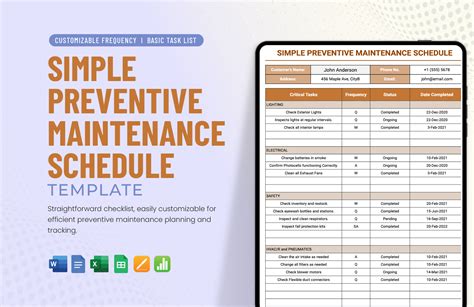 Image result for Maintenance Schedule Sticker Note Template