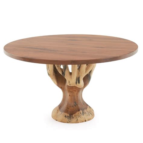 Natural Wood Dining Table Base Modern Live Edge Solid Wood Dining