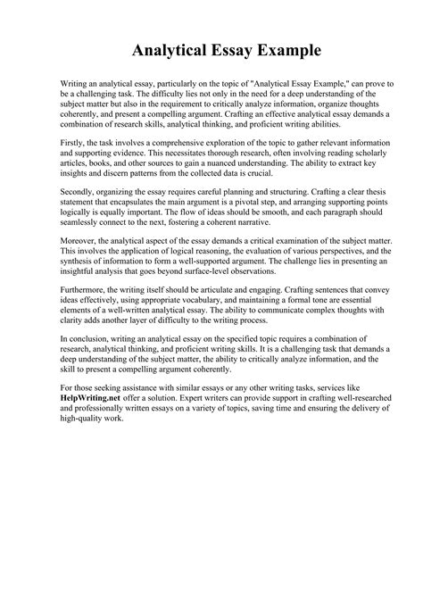 Image result for Analytical Essay Example