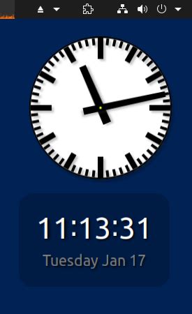 Image result for Desktop Digital Clock Linux Mint