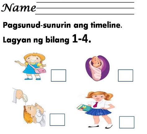 Toradh íomhá ar Timeline Worksheet for Grade 1