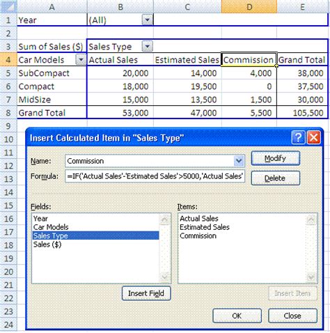 Calculated Item Excel PivotTable Button に対する画像結果