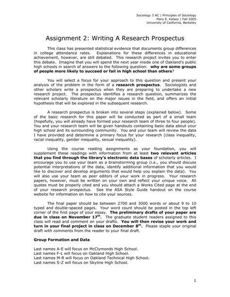 Image result for Prospectus Assignment Procedure Example