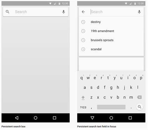 Image result for Android Design Search Box