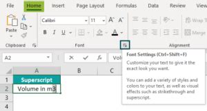 Image result for Excel Insert Superscript