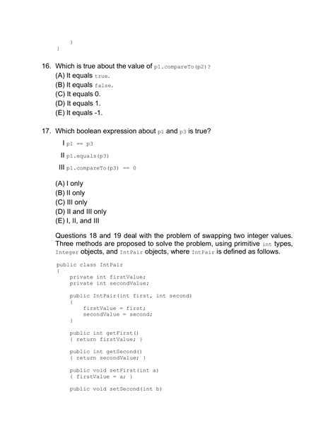 AP Computer Science Practice Test に対する画像結果