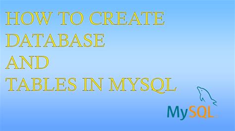 Create Database and Table in MySQL に対する画像結果