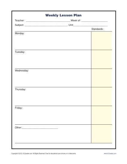 20 Lesson Plan Template High School – Simple Template Design