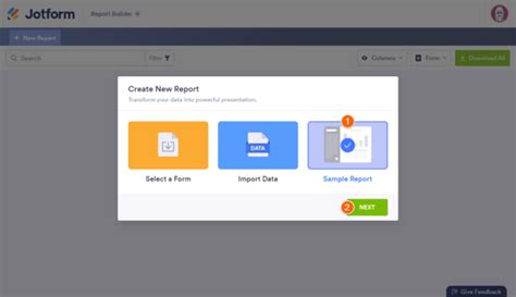 Creating Report Form に対する画像結果