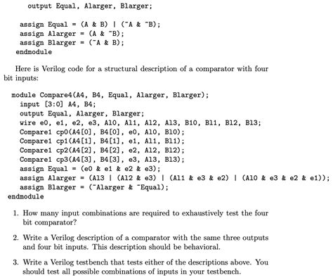 Image result for Three-Bit Comparator Verilog Code