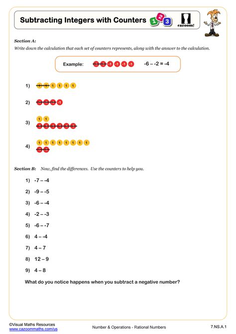 Image result for Integers Activity Worksheet