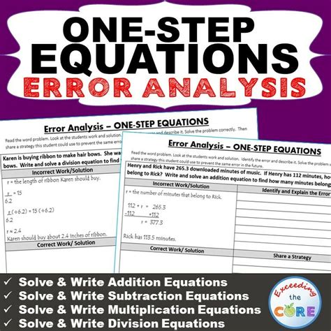Bildergebnis für One Step Equation Word Problems Worksheet