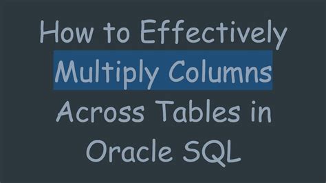 Image result for Multiply SQL