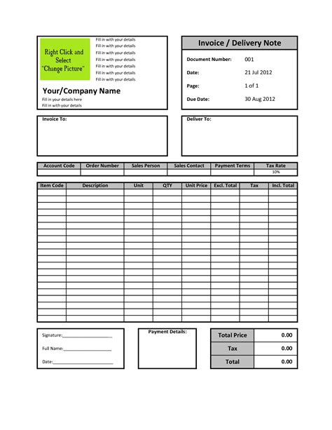 Image result for Simple Invoice Template Excel