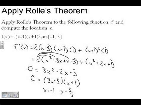Image result for Rolles Therorem Example