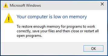 Task Manager Your Device Is Runnning Low On Memory Crippled Task Manager に対する画像結果